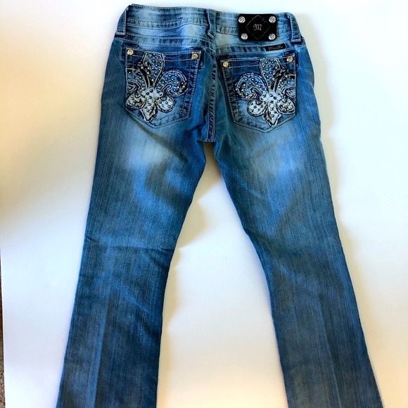 MISS ME Denim Jeans Boot Cut Embellished Rivet - Picture 2 of 9